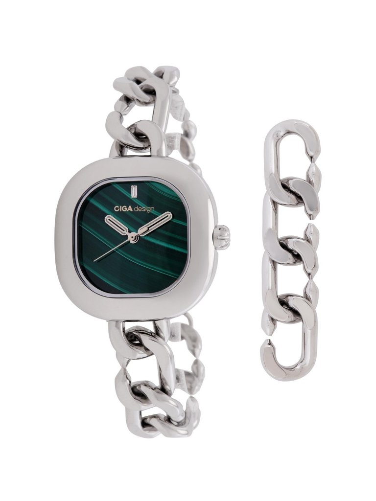 Nwt Ciga Design Aglaia Quartz Green Dial Ladies Watch